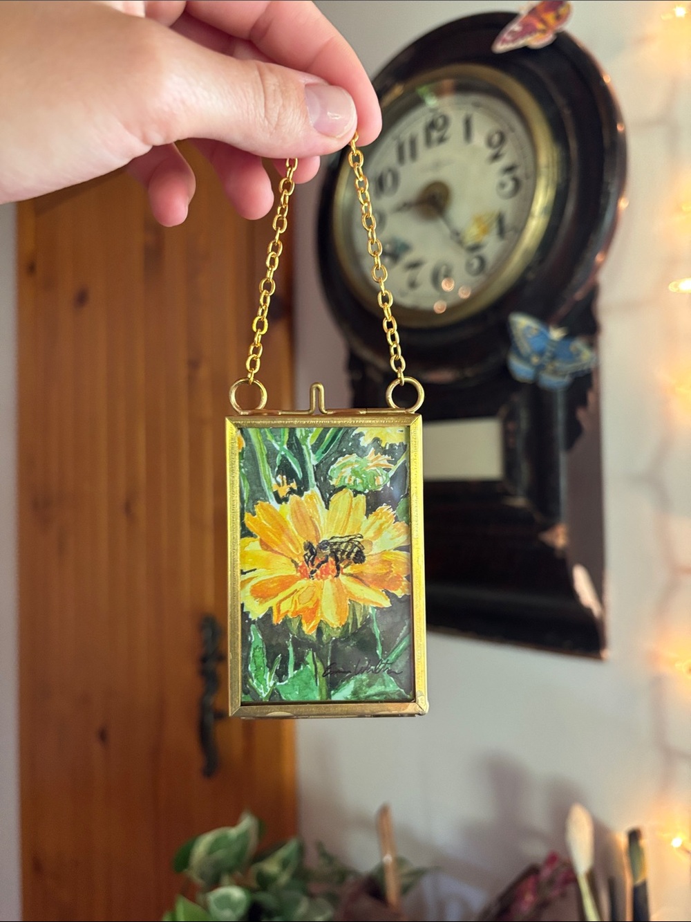The Wildflower Company Framed Watercolor Art Print "Bumblebee" by Emma Walters